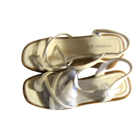 Madden Girl Women's White Strappy Platform Sandals Size 10 - Picture 3 of 3